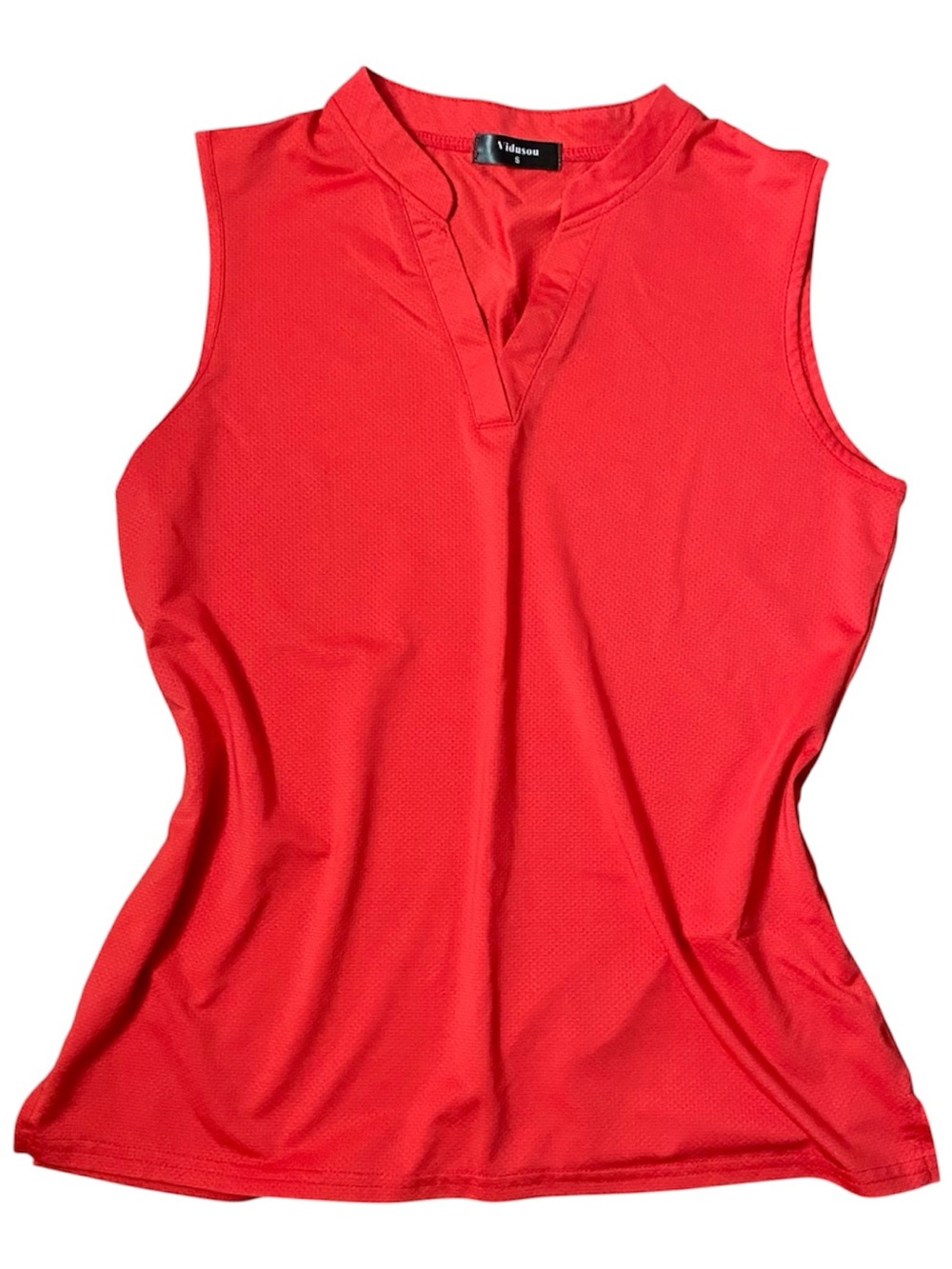 Red Vidusou Country Club Preppy Athletic Sporty Tennis Tank Top Women’s Size S